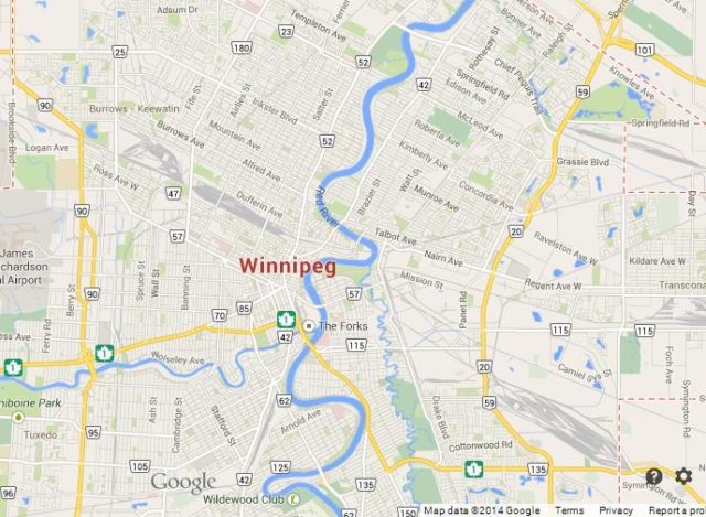 Map Winnipeg