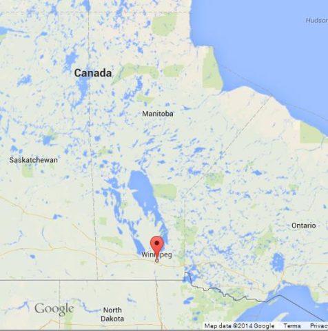Where is Winnipeg on Map of Manitoba