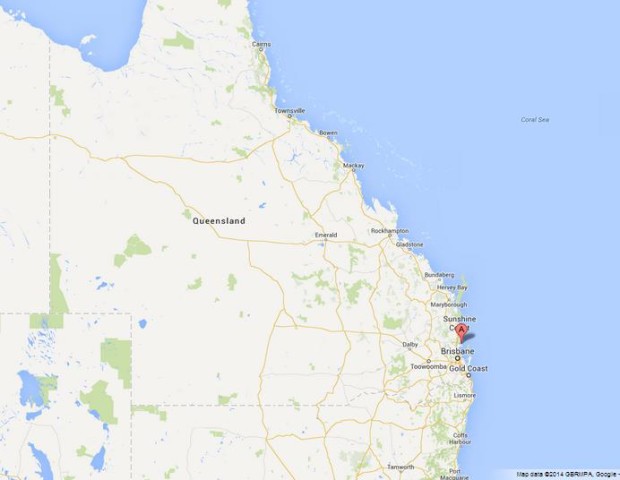 location Bribie Island on Map of Queensland
