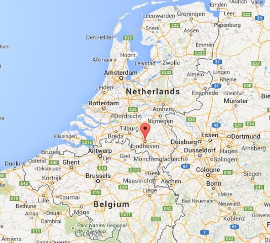 Where is Eindhoven on Map of Netherlands