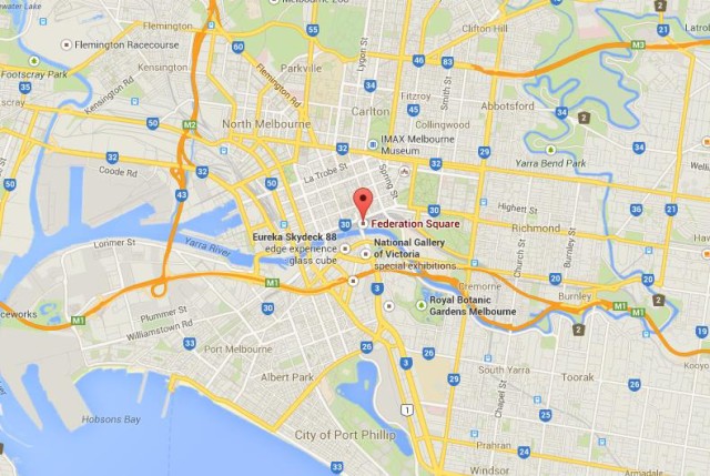 Where is Federation Square on Map of Melbourne