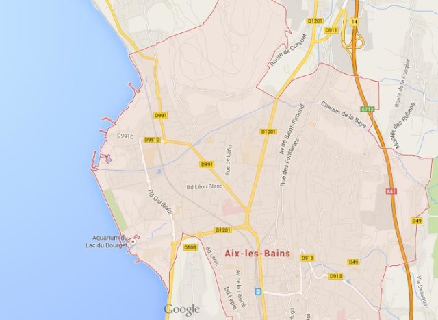 Map of Aix-les-Bains France