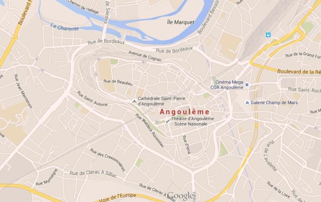 Map of Angouleme France