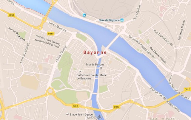 Map of Bayonne France