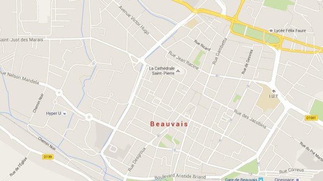 Map of Beauvais France
