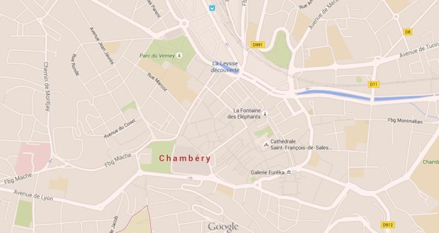 Map of Chambery France