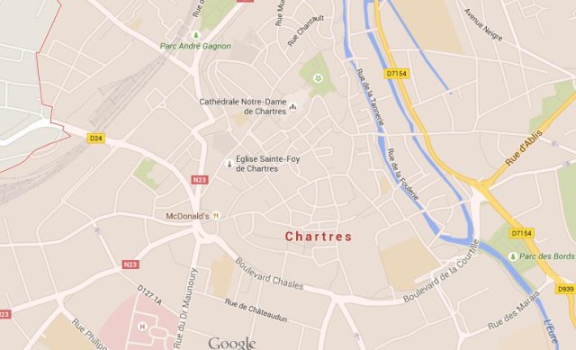 Map of Chartres France