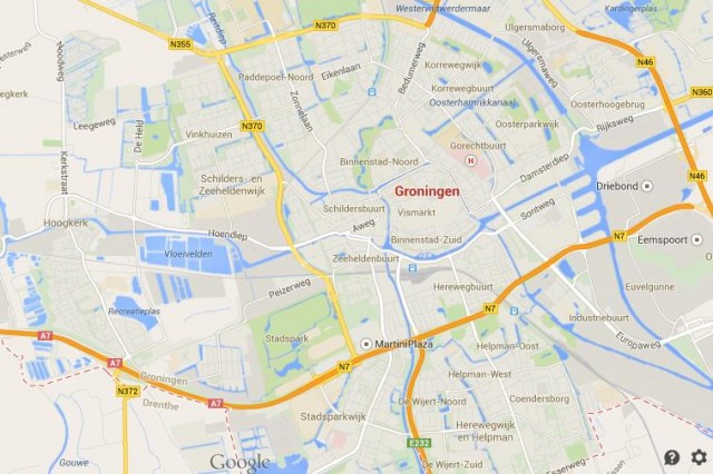 Map of Groningen Netherlands