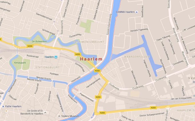 Map of Haarlem Netherlands