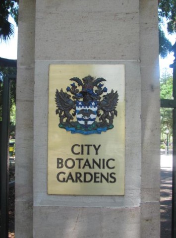 Sign Brisbane Botanical Gardens
