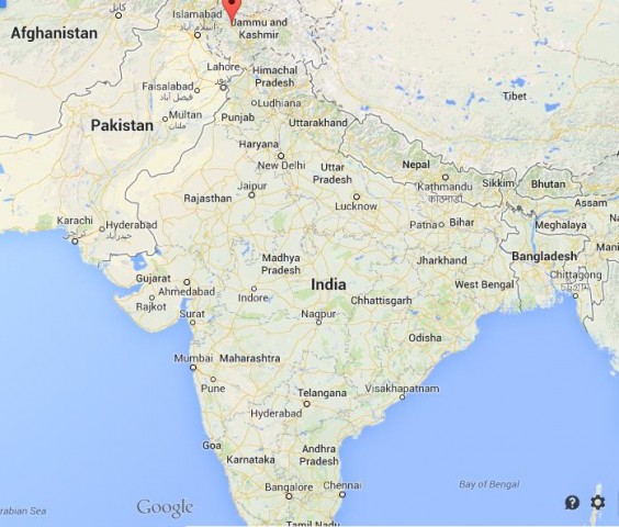location Srinagar map India, where is Srinagar map India