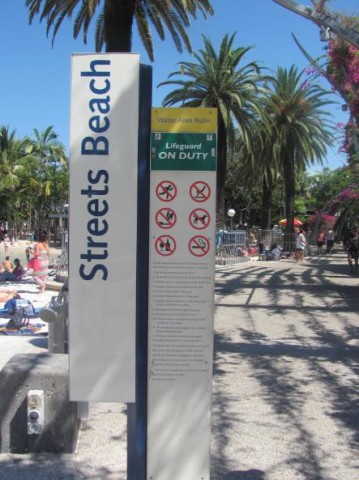 Street Beach Sign Brisbane