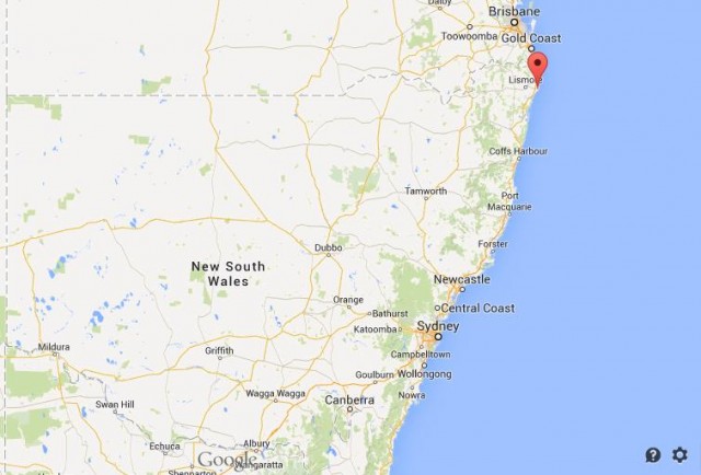 location Ballina on map New South Wales