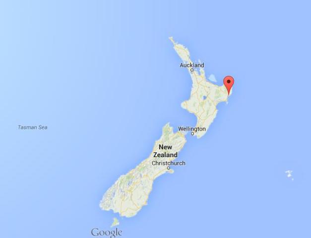 location Gisborne on map New Zealand