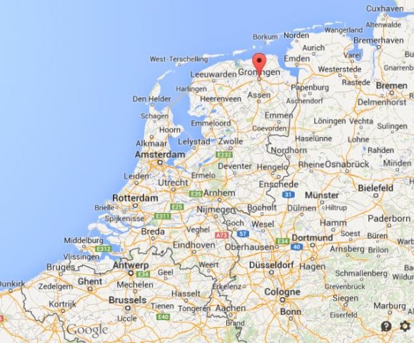 location Groningen map Netherlands