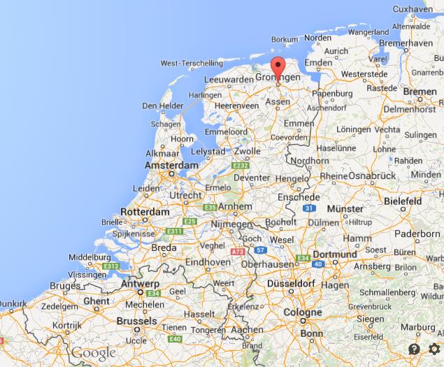 Where is Groningen map Netherlands