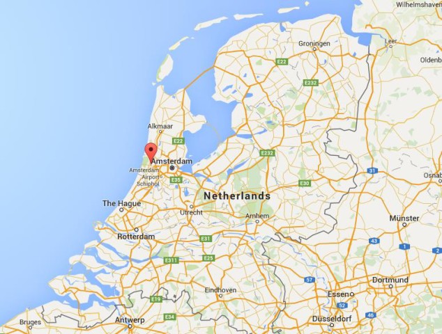 location Haarlem on map Netherlands