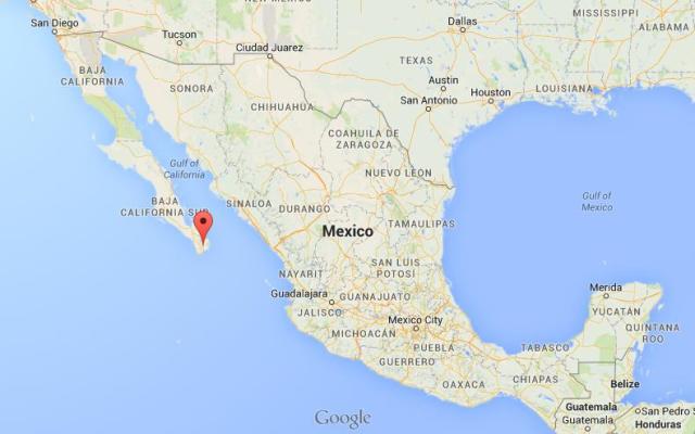 location Los Cabos on map of Mexico