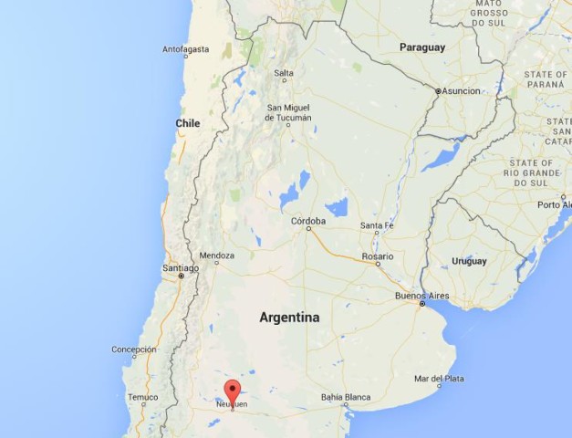 location Neuquen on map Argentina