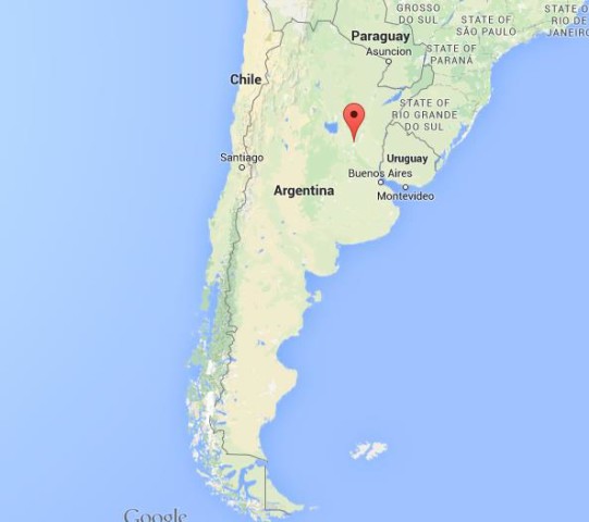 location Santa Fe on map of Argentina