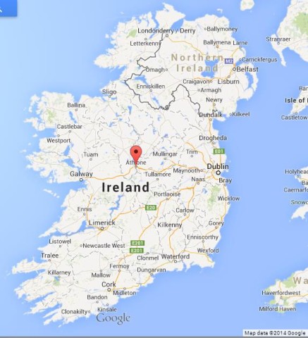 Where is Athlone on Map of Ireland