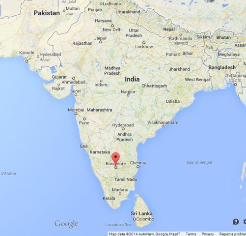 Where is Bangalore on Map of India