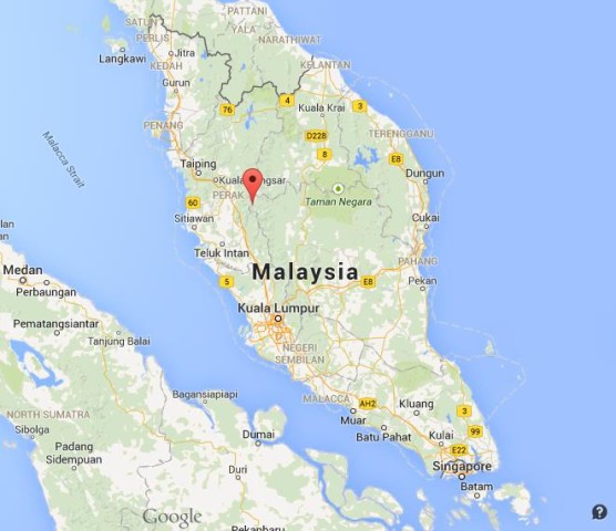 Where is Cameron Highlands on map of Malaysia