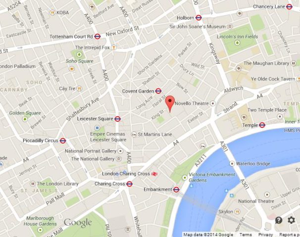 Map of Covent Garden