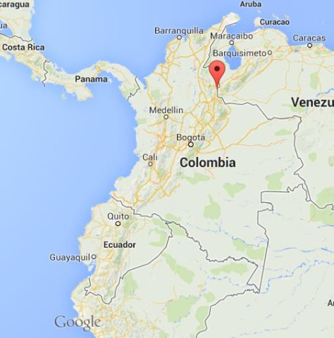 location Cucuta on Map of Colombia