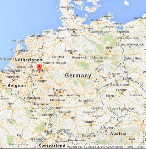 Where is Dusseldorf on Map of Germany