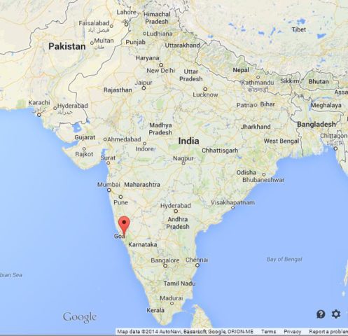 Where is Goa on Map of India