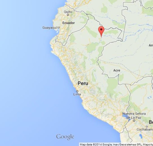 location Iquitos on map Peru