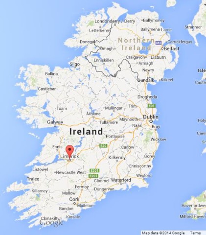 Where is Limerick on Map of Ireland