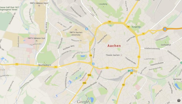 Map of Aachen Germany