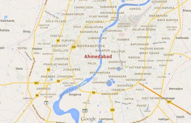 Map of Ahmedabad India