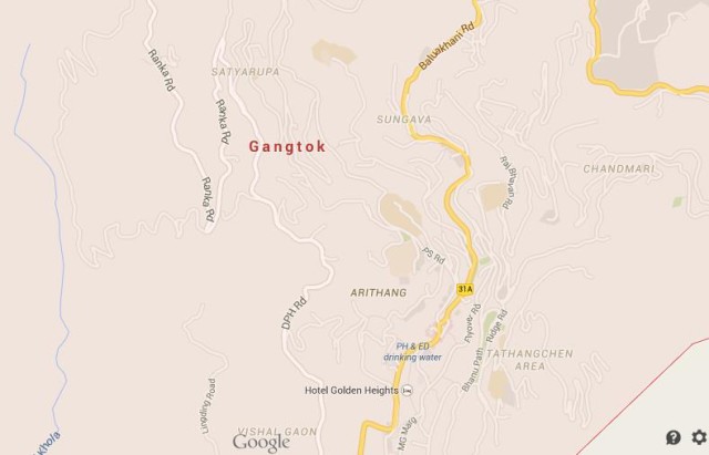 Map of Gangtok India