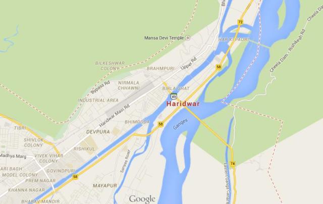 Map of Haridwar India
