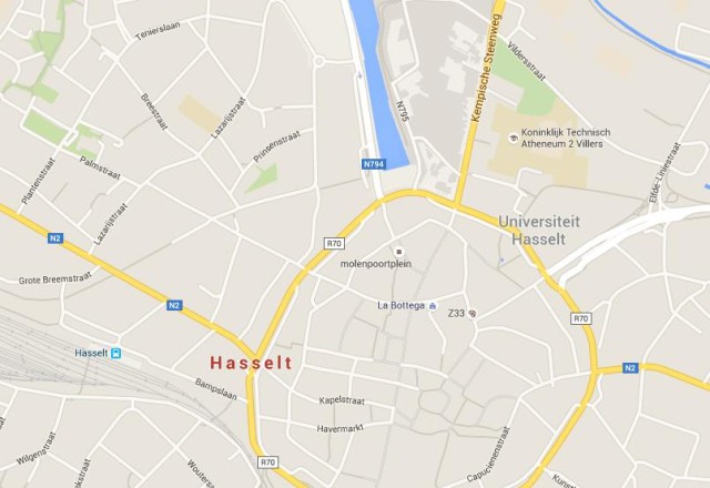 Map of Hasselt Belgium