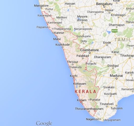 Map of Kerala India
