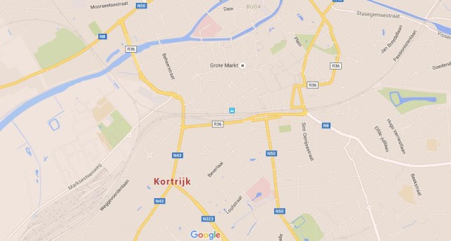 Map of Kortrijk Belgium