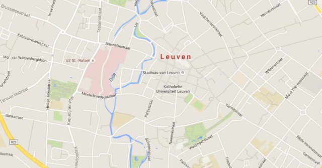 Map of Leuven Belgium