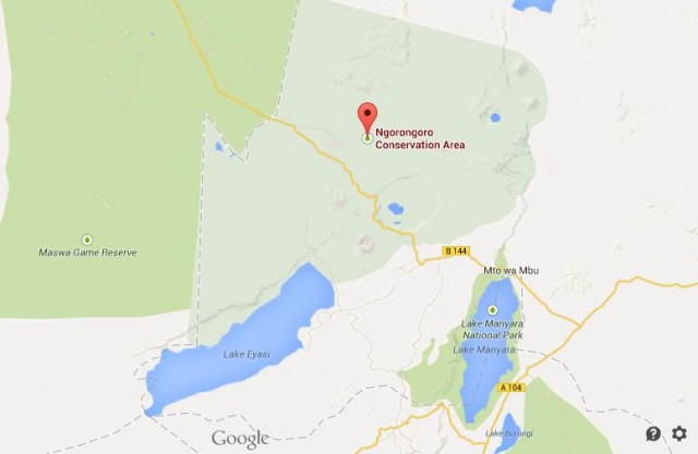 Ngorongoro Conservation Area map