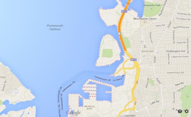 Map of Portsmouth Centre