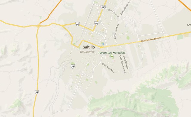Map of Saltillo Mexico