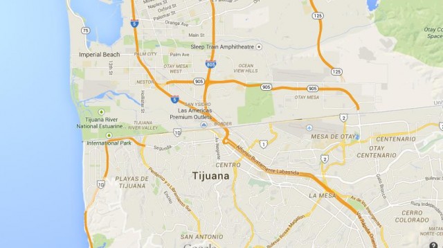 Map of Tijuana Mexico