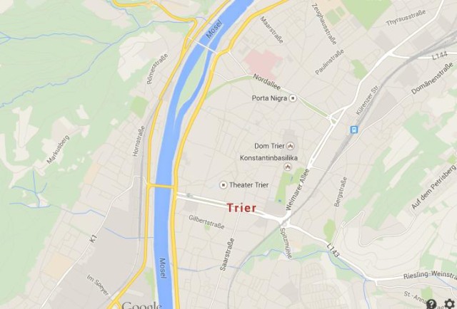 Map of Trier Germany