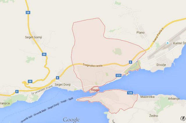 Map of Trogir Croatia