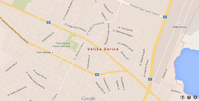 Map of Velika Gorica Croatia