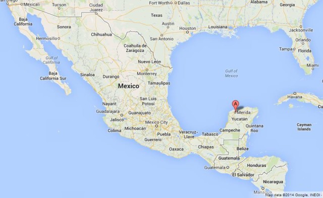 Where is Merida on Map of Mexico