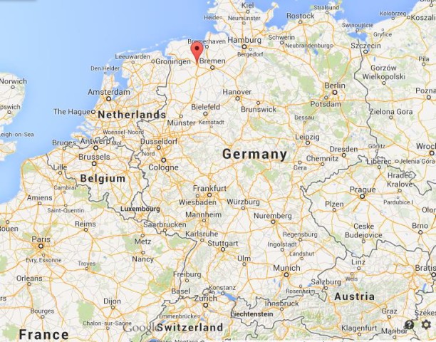location Oldenburg on map of Germany